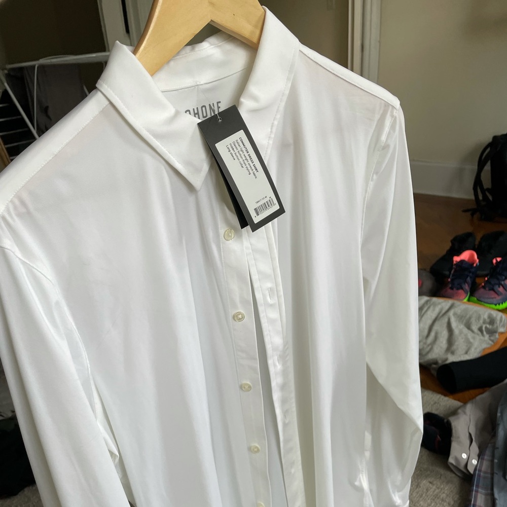 NWT Rhone Commuter Dress Shirt - White - M
